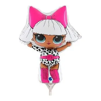 Balónek MINI LOL Diva 14"/35cm fóliový balónek nafukovací