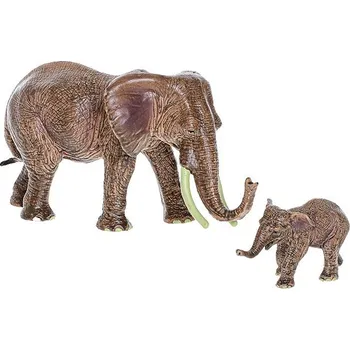Figurka Mikrotrading Zoolandia slonice s mládětem v krabičce
