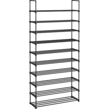 Botník SONGMICS Botník, 92x30x194cm, černý Stojan na boty