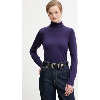 Dámský svetr Bavlněný svetr Tommy Jeans DW0DW21672 fialová 49X, vel. S