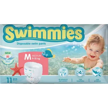 Plenkové kalhoty Swimmies plenky do vody 9-15 kg, 11 ks