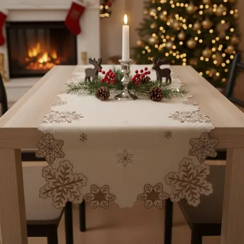 ubrus Ubrus Vánoční, Kouzelné vločky, béžový