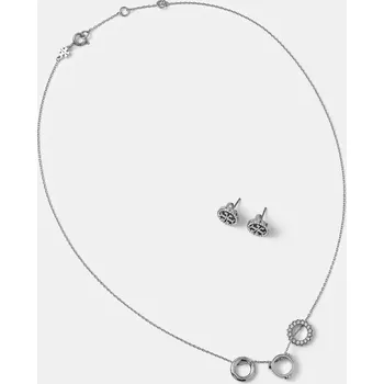 Náhrdelník Náušnice a náhrdelník Tory Burch Miller Pave 177663-042 177663.042 stříbrná SLV, vel. ONE SIZE