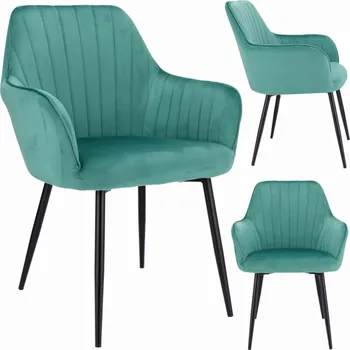 Křeslo Židle Jumi sametová zelená 1 ks