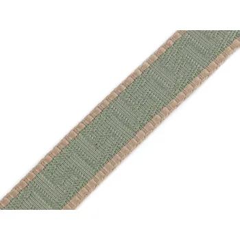 Popruh šíře 25 mm, barva 2 zelená šalvěj světlá béžová