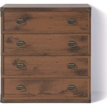 Komoda INDIANA II NEW - Komoda JKOM 4S/80, lamino dub sutter (MONTANA 011JKOM 4S/80 - 3 BALÍKY )(UG) (K150) NOVINKA