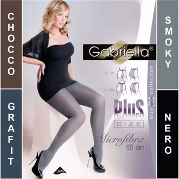 Dámské punčochy Dámské punčochy Microfibre 60 den Plus Size code 162 - Gabriella černá 6