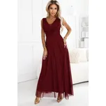 Dámské šaty NUMOCO 637-1 VÍNOVÁ unisize
