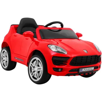 Dětské elektrovozidlo Turbo-S bateriové auto pro děti Červené + Dálkové ovládání + Pomalý start + EVA kola + Rádio MP3