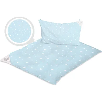 Dětská deka Eva Kiedroňová SET 4v1 - Přikrývka - Vintage pomněnková + Zdarma webinář - Mít peřinku není všechno