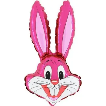 Balónek MINI Zajíc růžový 14"/35cm fóliový balónek nafukovací