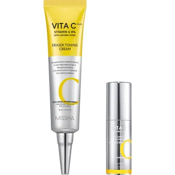 Pleťové sérum Missha Vita C Plus sada: tónovací krém na obličej, 30 ml + pleťové sérum, 10 g