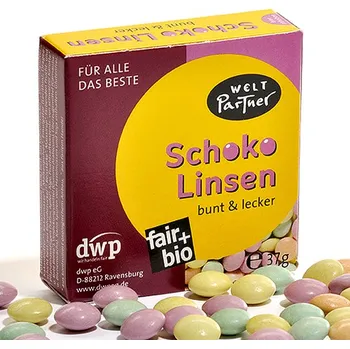 Bonbon WeltPartner eG BIO čokoládové lentilky 37g