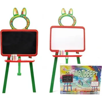 Magnetická kreslící tabulka Doloni Oboustranná plastová tabule Zeleno-oranžová