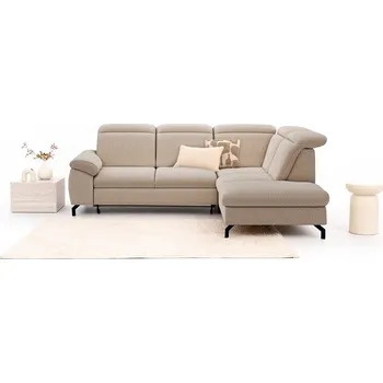 Sedací souprava CARMELO Pravá (CANELI-2balíky ) - sedací souprava celá SMETANOVÁ Misterio 07 - kolekce - "ST"(Z) (K250-S) NOVINKA