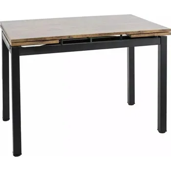 Jídelní stůl TRENDY 017-MDF jídelní stůl rozkládací - ořech vintage/ nohy černý mat kov (GD017OVC110) (S) (K150-E)