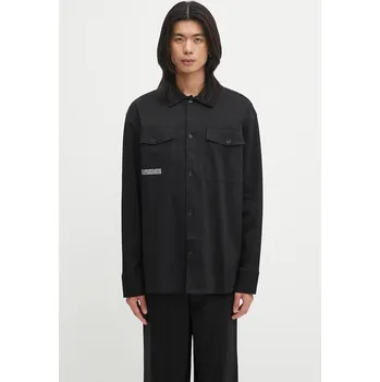 Pánská košile Bavlněná košile Pangaia DNA Interlock Jacket, M, černá, 99X