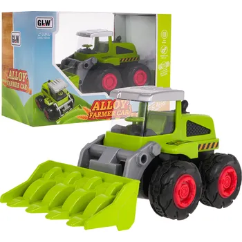 RC model auta Kovový buldozer pro děti 3+ Model 1:55 + Pohyblivá přední lžíce