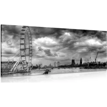 Obraz Dovido Obraz jedinečný Londýn a řeka Temže v černobílém provedení