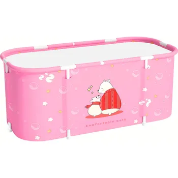 Vana Aga Skládací přenosná vana 115x60x50 cm Růžová