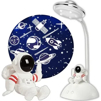 Dětská postýlka K711P LAMPA NA PSACÍ STŮL PROJEKTOR ASTRONAUTA