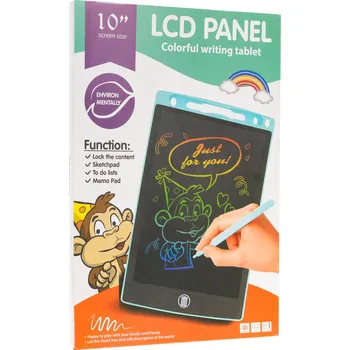 Tablet Ramiz 10' kreslící tablet pro děti 3+ červený + stylus + LCD displej + barevné kresby