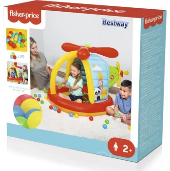 Fisher-Price nafukovací ohrádka pro děti BESTWAY helikoptéra brouzdaliště 155x102x91cm + míče
