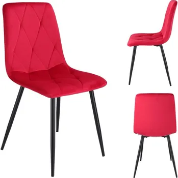 Jídelní židle Židle PIADO čalouněná velurem amarant