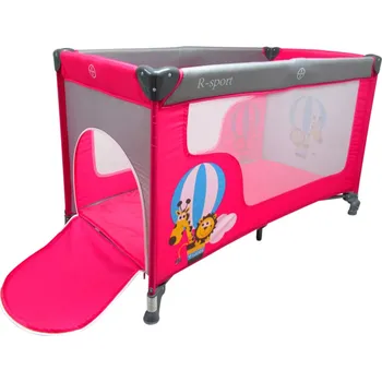 Dětská postýlka R- Sport Skládací cestovní postýlka K2 Růžová