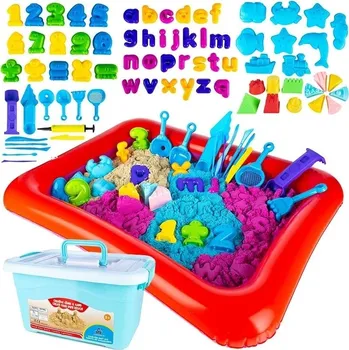 kinetický písek B29A1 KINETICKÝ PÍSEK BAREVNÝ SET 4,5KG FORMičKY