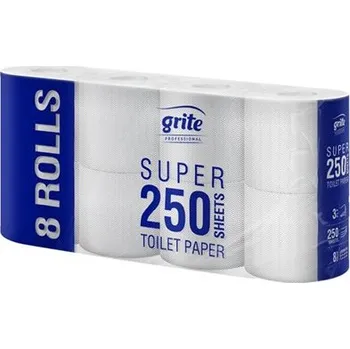 Toaletní papír Toaletní papír konvenční role 3-vrstvý, 8 x 27, 5 m, celulóza GTE/3TGSUM1308/PAK