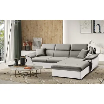 Sedací souprava LUXOR-PRAVÁ rohová sedací souprava , látka béžová WIND 80/WIND 21 hnědá,(LUX)kolekce "MP" ***VÝPRODEJ