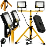 Sada 2x LED reflektor 50W neutrální bílá + 160cm stativ + vypínač