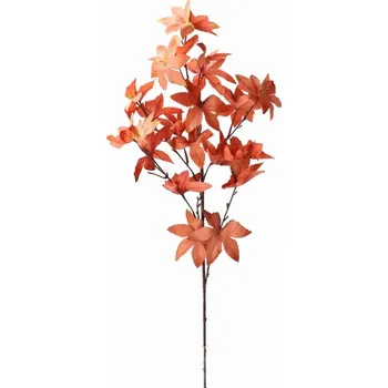 umělá květina Umělá rostlina Větev listů červená růžová - 88 cm