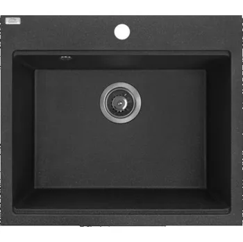 Nerezový dřez Laveo TAU 500BL 1 dřez, 500x570x210, granit černý