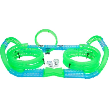 autodráha Závodní dráha Svítící ve tmě 83 ks.