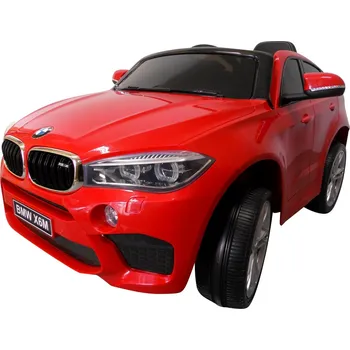 Dětské elektrovozidlo BMW X6M červená Měkká kola Eva, měkké sedadlo Licence