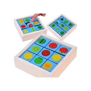 Dřevěná hračka Vzdělávací dřevěné kostky ZA4449