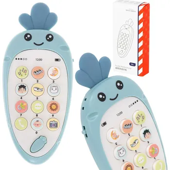 Dětská postýlka Aga Vzdělávací Smartphone mrkev Modrá