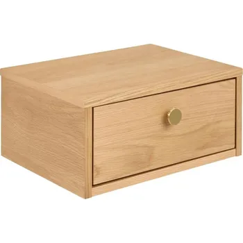 Nástěnný noční stolek Monfort, přírodní dub, se zásuvkou (10858)