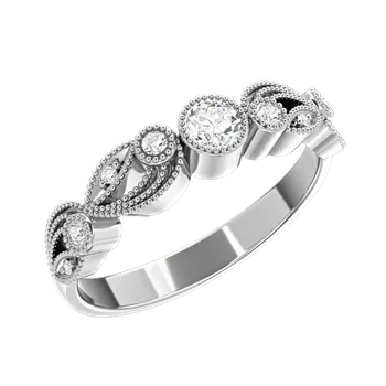 Prsten Couple, Originální prsten Dantella, bílé zlato se zirkony, vel. 60, prům. 19.1 mm, 585-66-1-0286.1B00.0.60.001