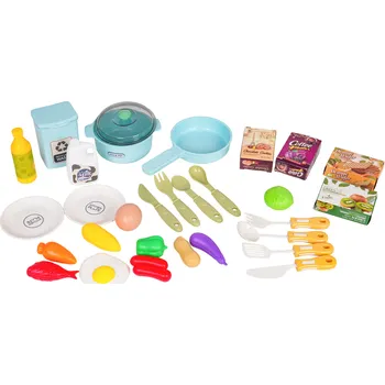 Dětská kuchyňka Modrá kuchyňka s funkcí světel a zvuků + příslušenství