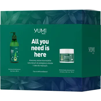Sprchový gel Yumi All you need is here sada: sprchový gel, 400 ml + multifunkční krém na obličej, tělo a ruce, 100 ml