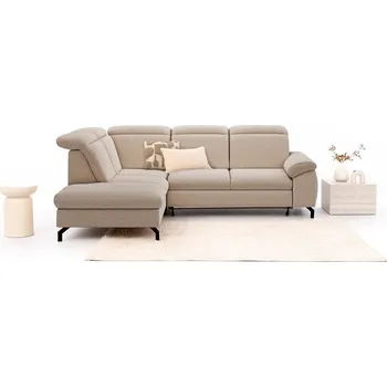 Sedací souprava CARMELO Levá (CANELI-2balíky ) - sedací souprava celá SMETANOVÁ Misterio 07 - kolekce - "ST" (K250-S) NOVINKA