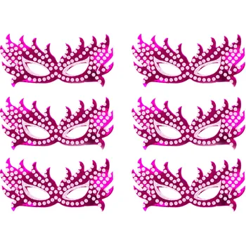 Karnevalová maska Aga4Kids Dětské škrabošky DS941P 6ks