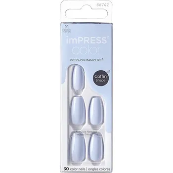 Samolepící nehty imPRESS Color MC Cloudless KISS - 30 ks