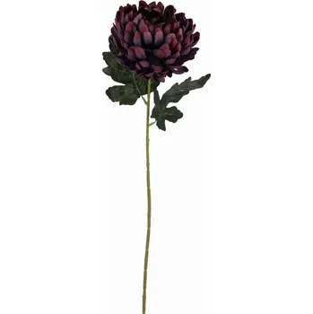 umělá květina Jeden umělý květ fialová chryzantéma - 70 cm