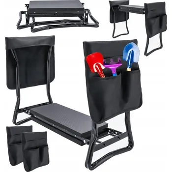 Stolička Stolička - zahradní klekačka 3v1 černá