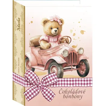 Bonboniéra Směs bonbonů z mléčné belgické čokolády v růžové knížce [Jamira, 85 g]