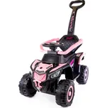 Mamido Speed MT280 Dětské elektrické odrážedlo, autíčko 3 v 1 s vodící tyčí růžové